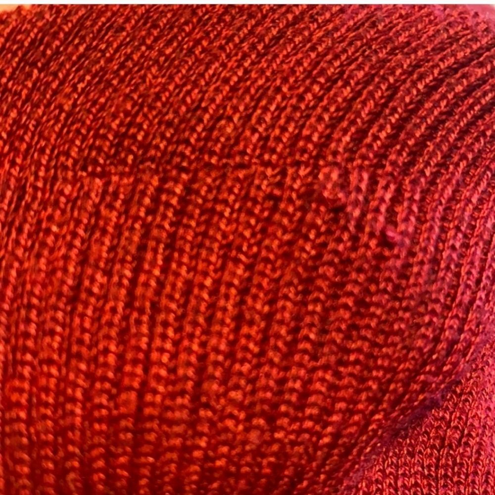 Grace Elements Cranberry Red Ruffle Cardigan Sweater Women Size L - Picture 5 of 13
